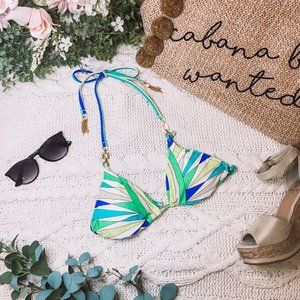 Trina Turk Fiji Halter Triangle Bikini Top XXS NWT